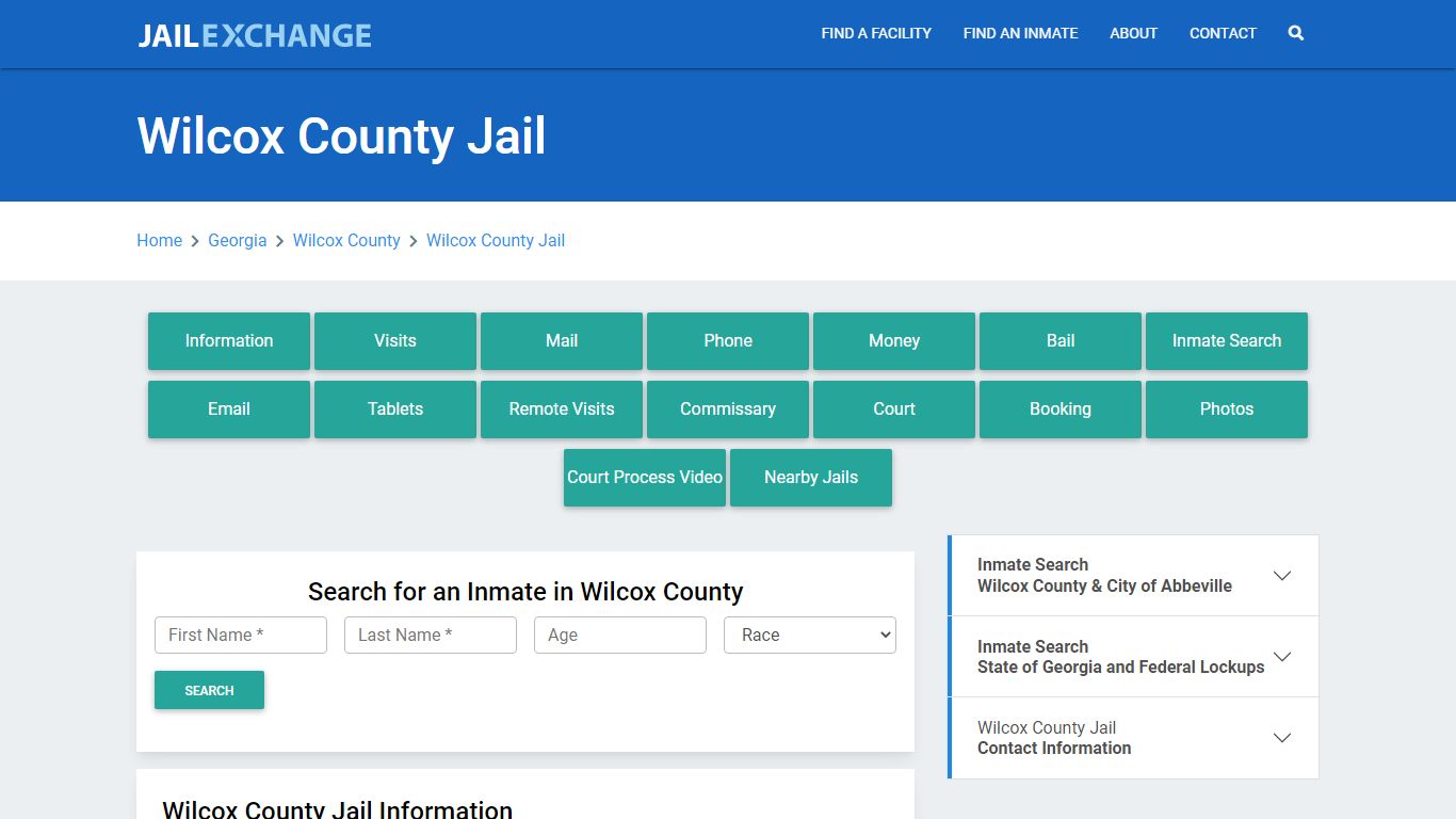 Wilcox County Jail Roster Lookup, GA, Inmate Search